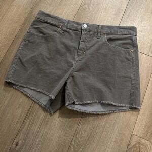 GAP Women's Corduroy Green 4 Inch Inseam Cut-Off Frayed Hem Shorts Size 10